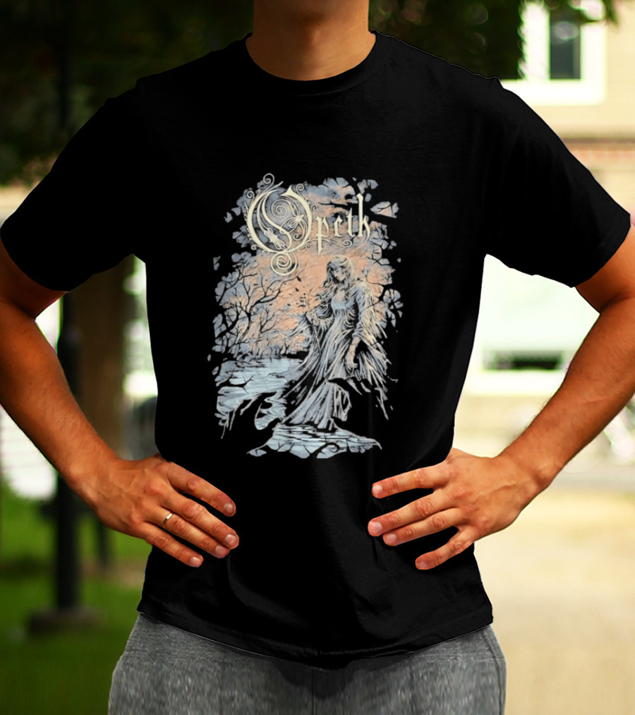 Opeth Voice Of Treason Ghostly Woman Winter Scene T-Shirt