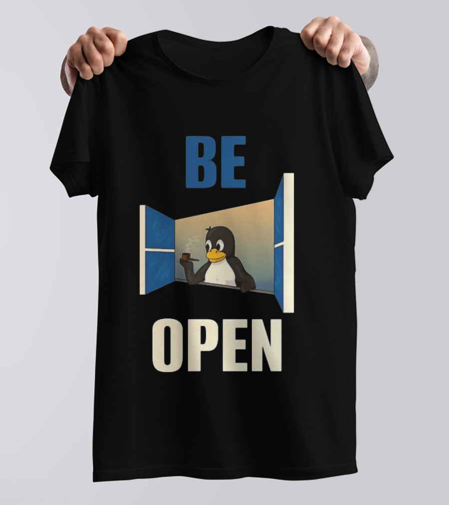 Penguin Be Open Smoking Pipe T-Shirt