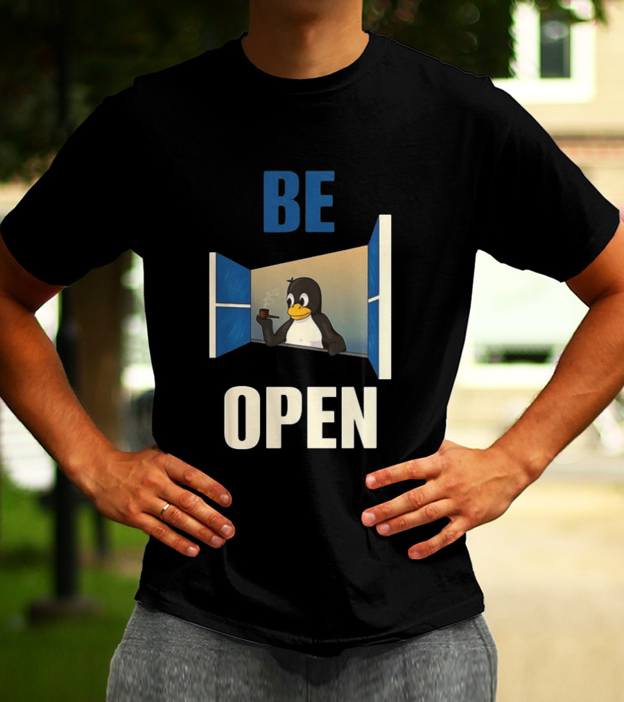 Penguin Be Open Smoking Pipe T-Shirt