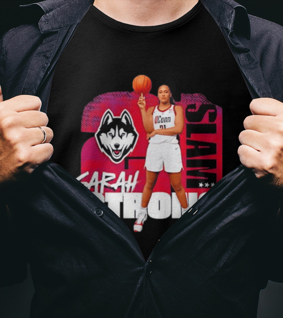SLAM Sarah Strong UConn Huskies Basketball Player T-Shirt