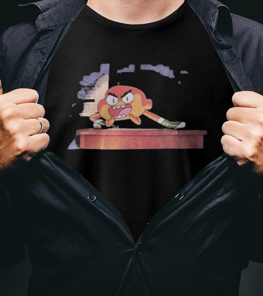 The Amazing World Of Gumball Darwin Angry Cartoon T-Shirt