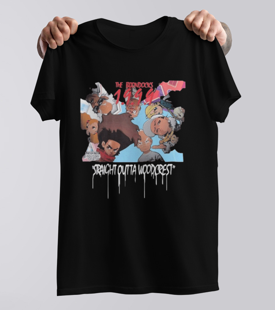 The Boondocks 1999 Straight Outta Woodcrest Parental Advisory T-Shirt