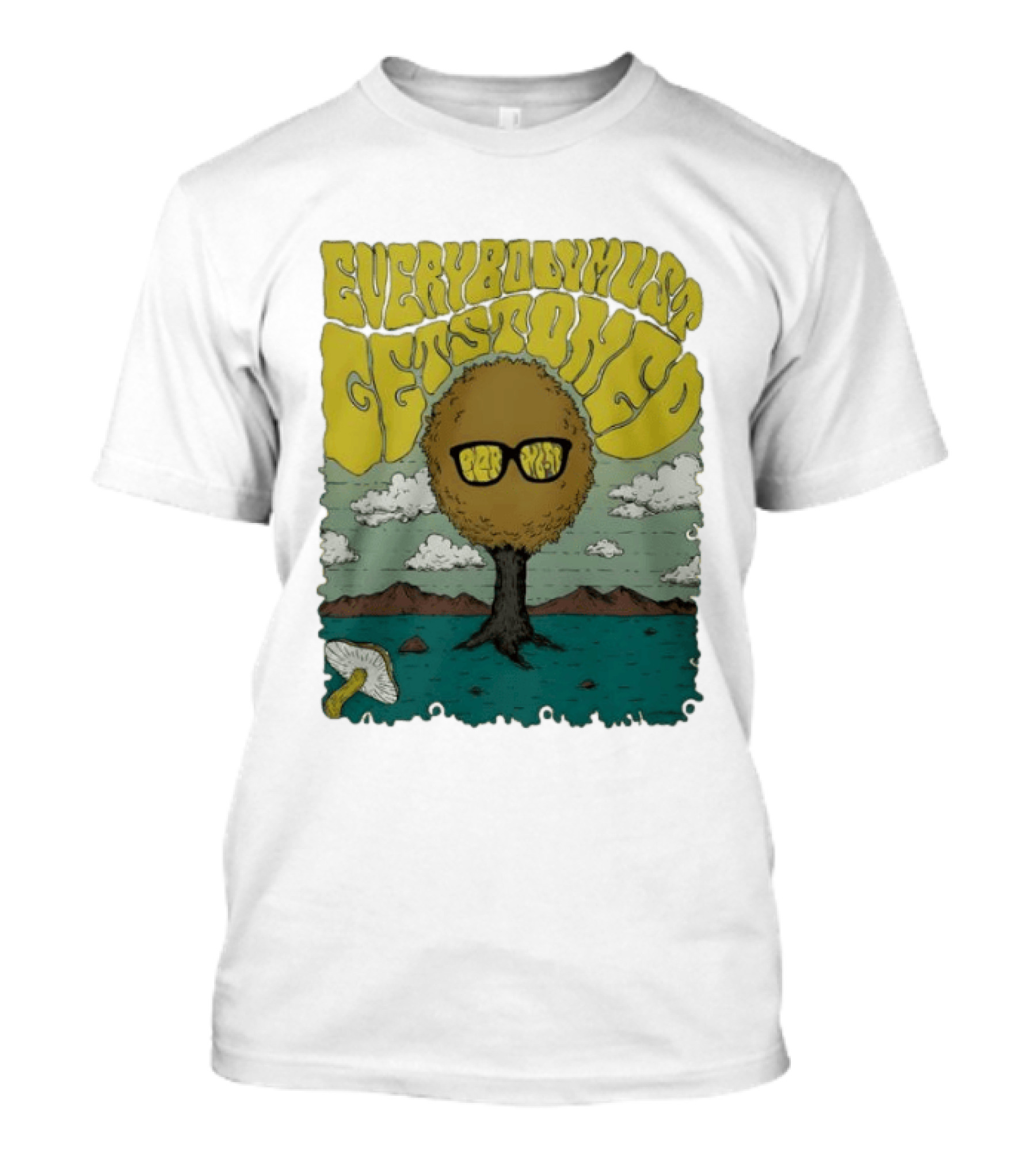 Everybody Must Get Stoned Bob Dylan Psychedelic Mushroom T-Shirt