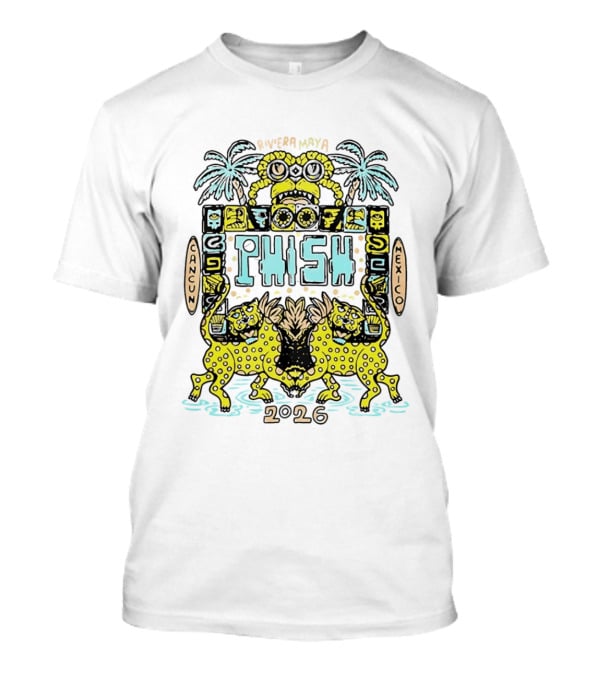 Phish Riviera Maya Cancun Mexico 2026 Jaguars Palms T-Shirt