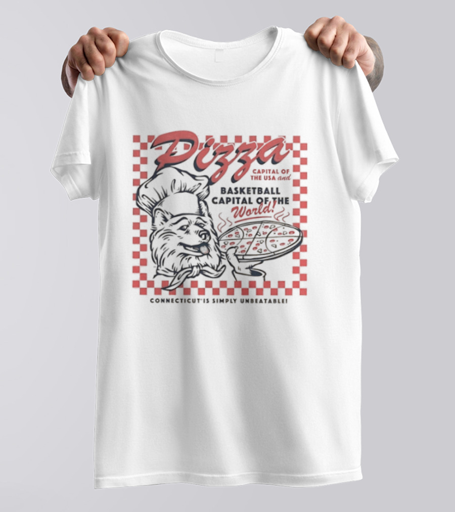 Pizza Capital Of The USA Basketball Capital Of The World Chef's Signature T-Shirt