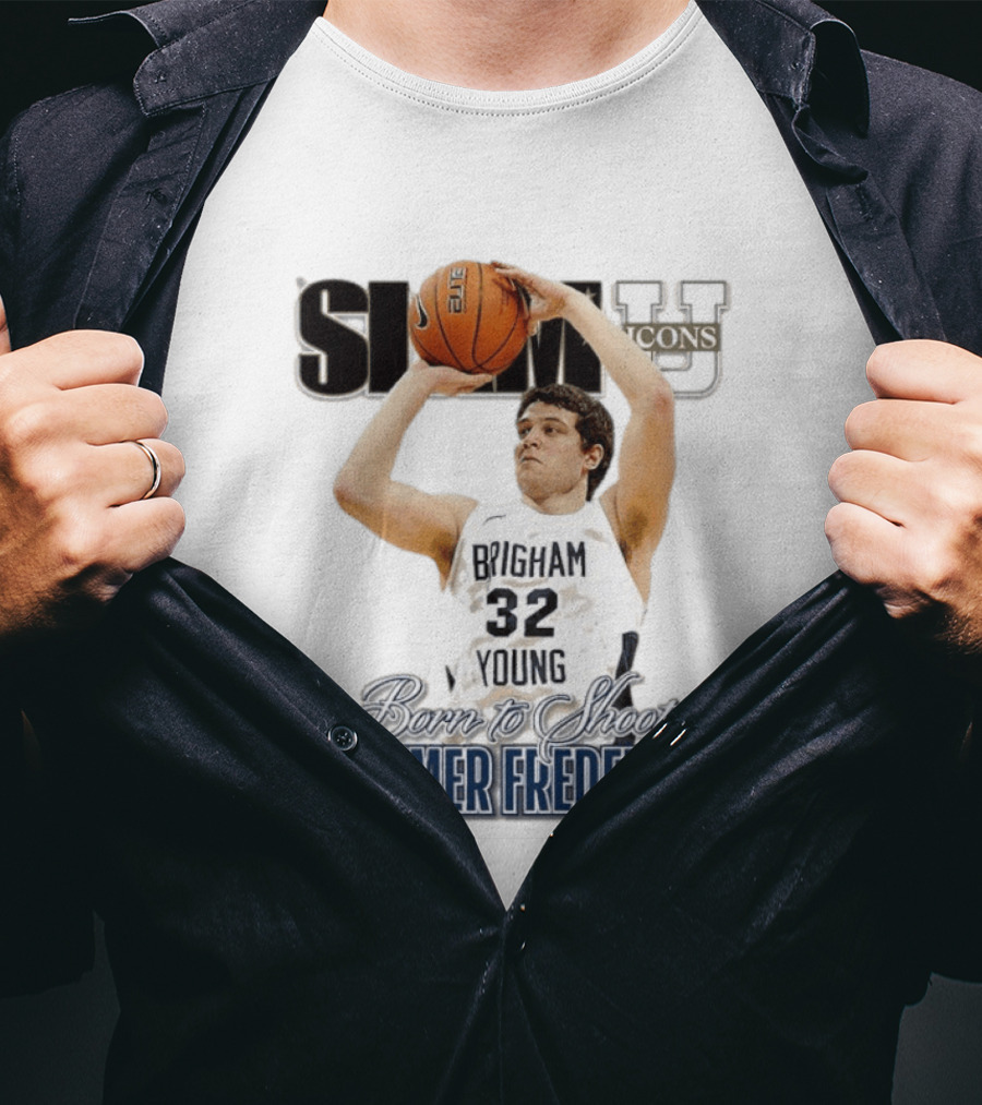 Slam U Icons Brigham Young 32 Born To Shoot Jimmer Fredette T-Shirt