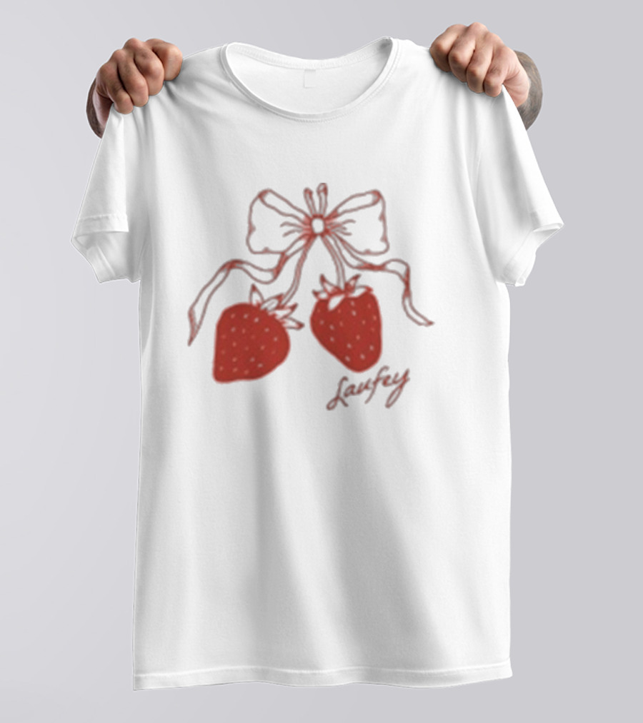 Laufey Strawberry Bow T-Shirt