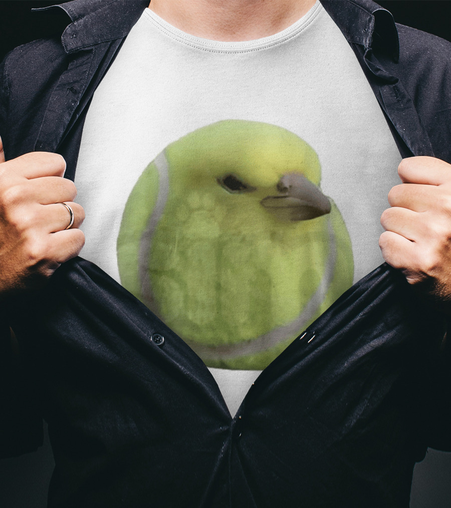 Silly Tennis Ball Bird Meme T-Shirt