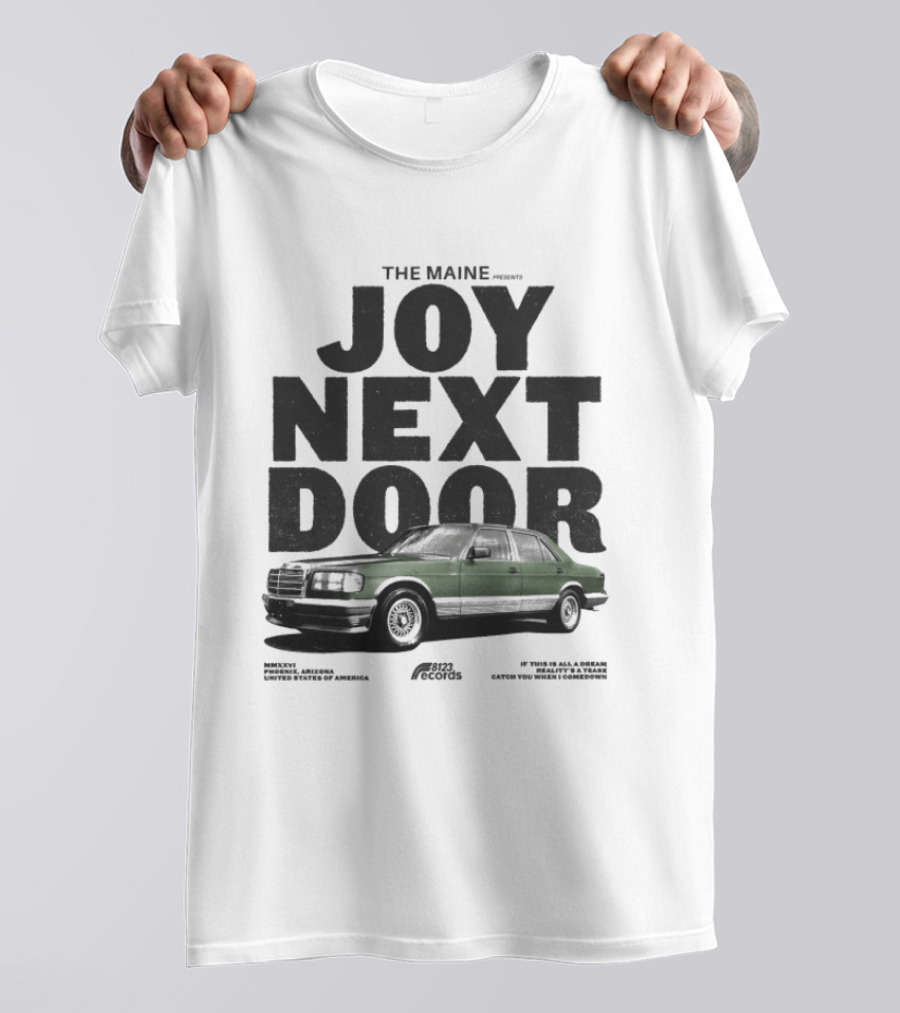 The Maine Joy Next Door Retro Car T-Shirt