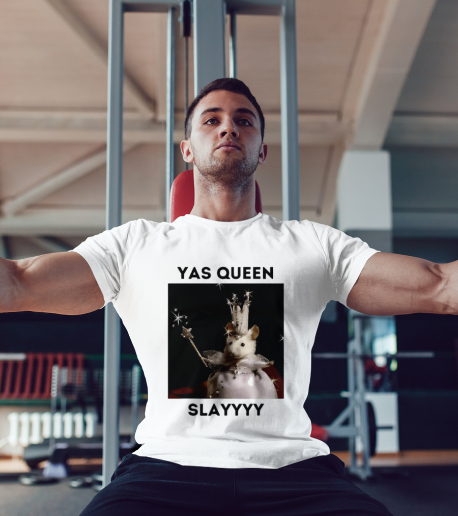 Yas Queen Slayyyy Mouse With Crown And Wand Magic T-Shirt