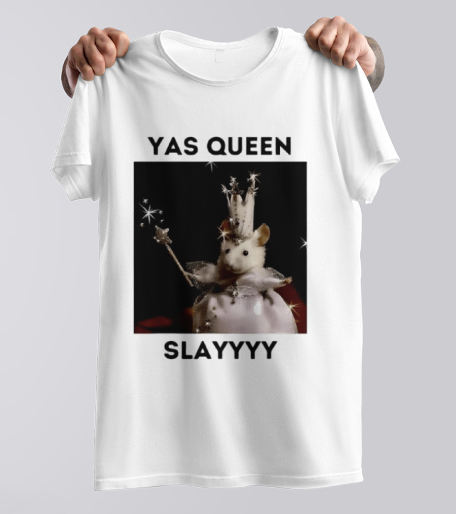 Yas Queen Slayyyy Mouse With Crown And Wand Magic T-Shirt