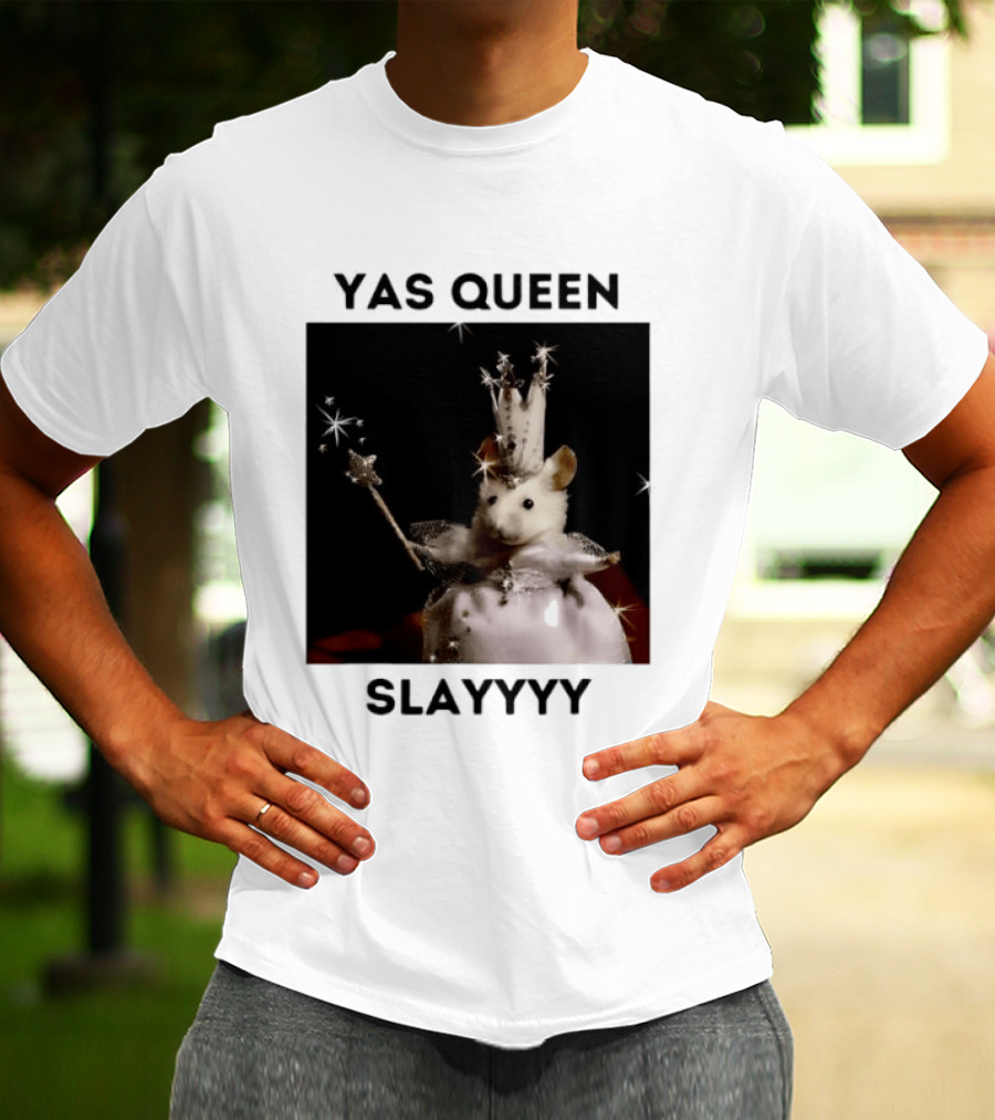 Yas Queen Slayyyy Mouse With Crown And Wand Magic T-Shirt