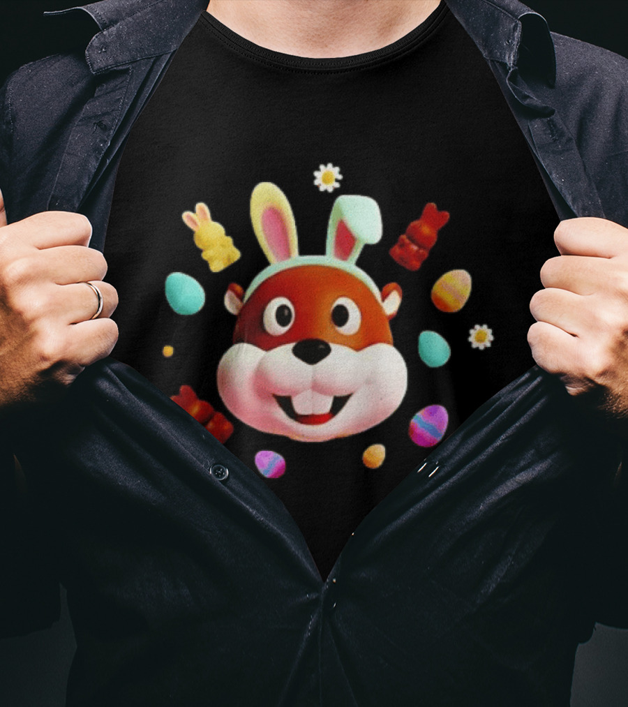 Bucees Easter Bunny Celebration With Colorful Eggs And Gummy Bears T-Shirt
