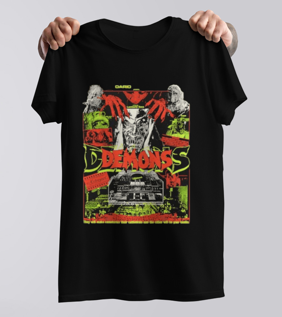 Dario Argento Demons 80s Horror Cult Movie Retro Visuals Gruesome Cinematic Experience T-Shirt