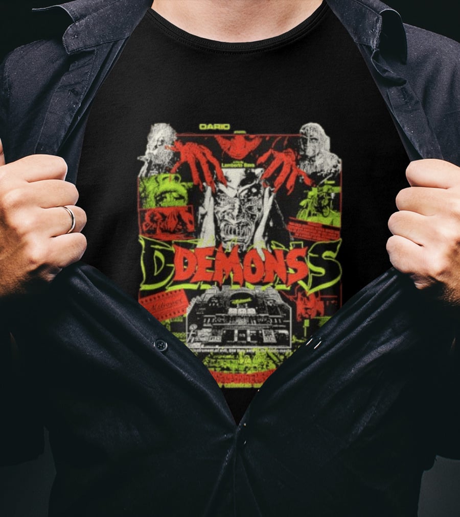 Dario Argento Demons 80s Horror Cult Movie Retro Visuals Gruesome Cinematic Experience T-Shirt