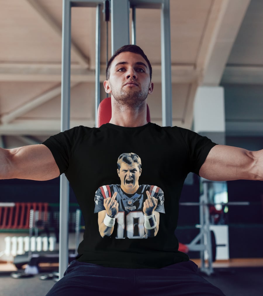 Drake Maye NE Patriots NFL Middle Finger T-Shirt