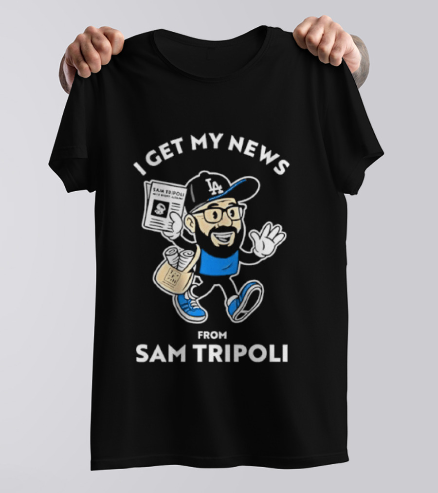 Sam Tripoli Los Angeles News Character LA Cap T-Shirt