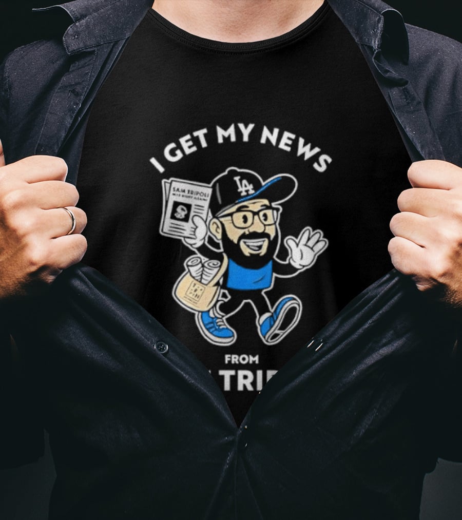 Sam Tripoli Los Angeles News Character LA Cap T-Shirt