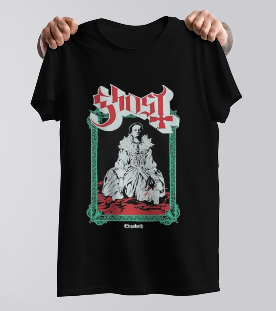 Ghost Elizabeth Gothic Baroque Style Pale Queen T-Shirt