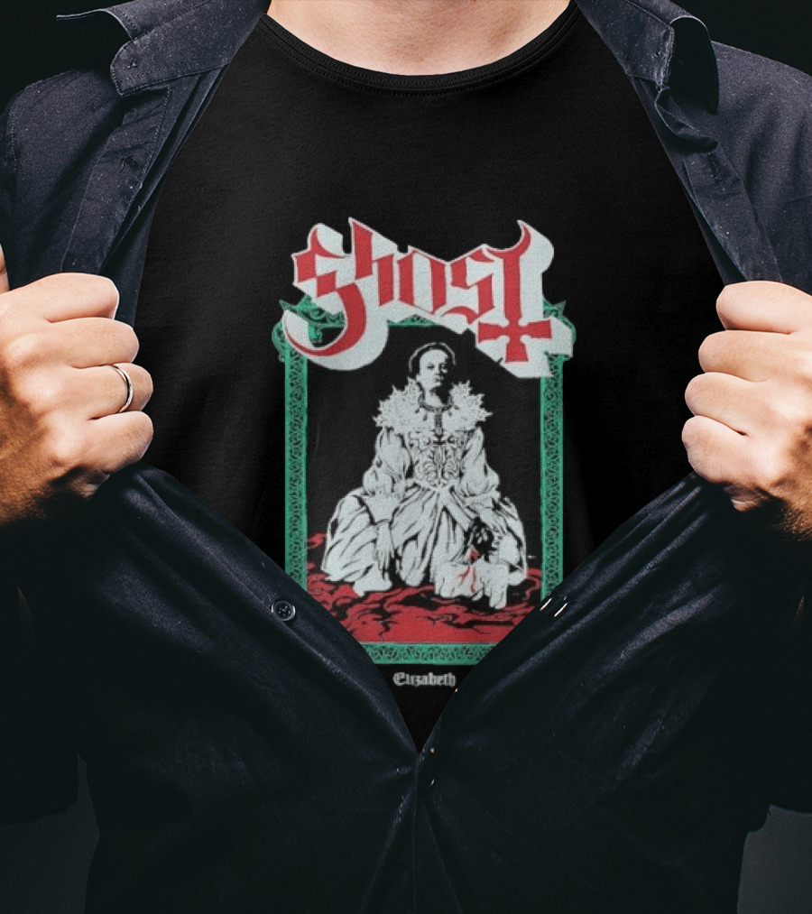Ghost Elizabeth Gothic Baroque Style Pale Queen T-Shirt