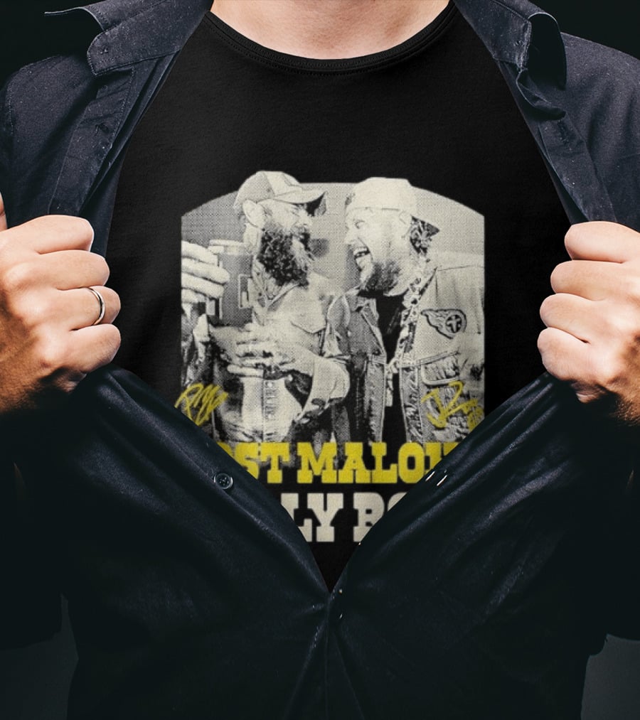 Post Malone Jelly Roll Collaboration Signatures T-Shirt