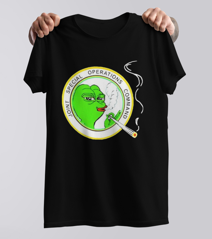 Sad Pepe Smoking Meme Joint Special Operations Command T-Shirt