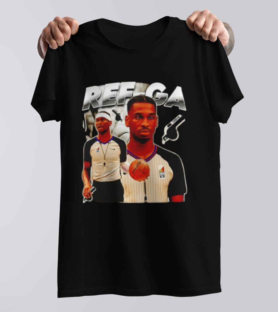 Shai Gilgeous Alexander Basketball Referee Whistle Court Game T-Shirt