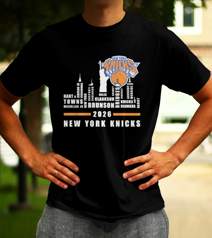 New York Knicks 2026 Players Name Of The Skyline City T-Shirt