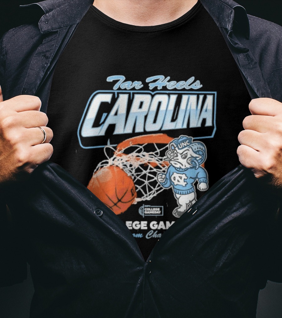 Tar Heels Carolina College Gameday Live From Chapel Hill UNC Basketball T-Shirt