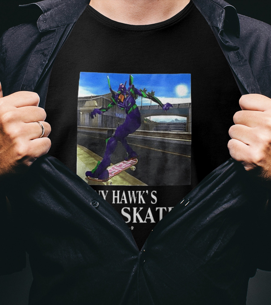 Tony Hawk's Pro Skater 3 Evangelion Crossover Skating Scene T-Shirt
