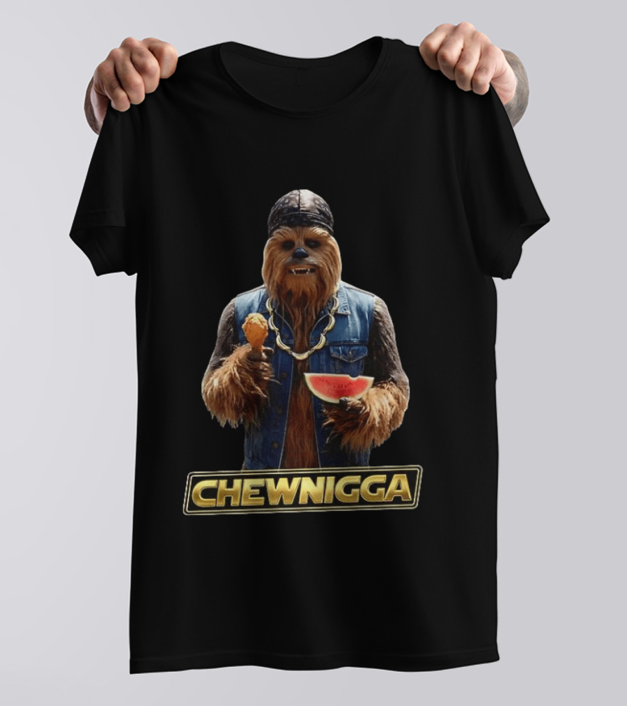 Chewnigga Fried Chicken And Watermelon X Chewbacca Meme T-Shirt