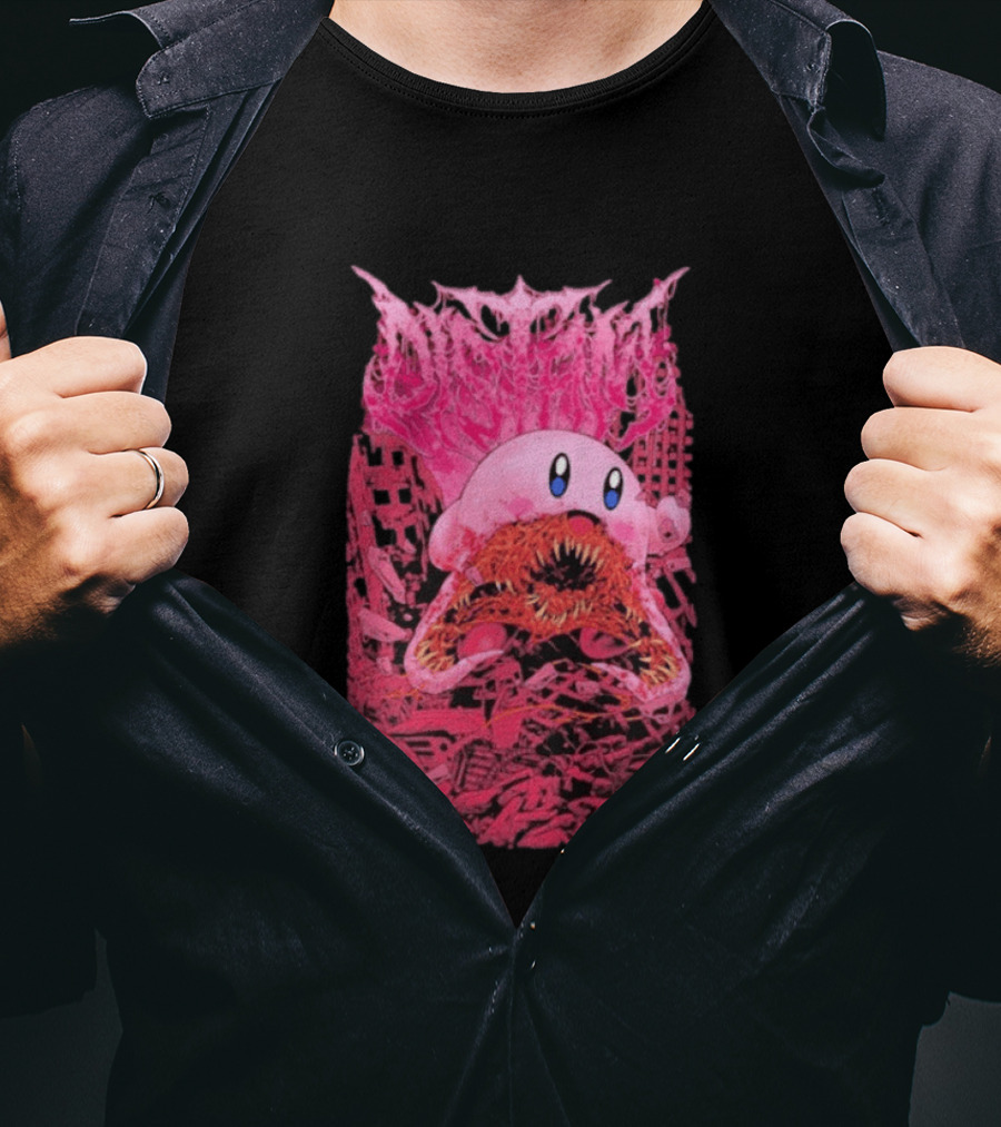 Distant Devourer Kirby Cosmic Horror Crossover Collage T-Shirt