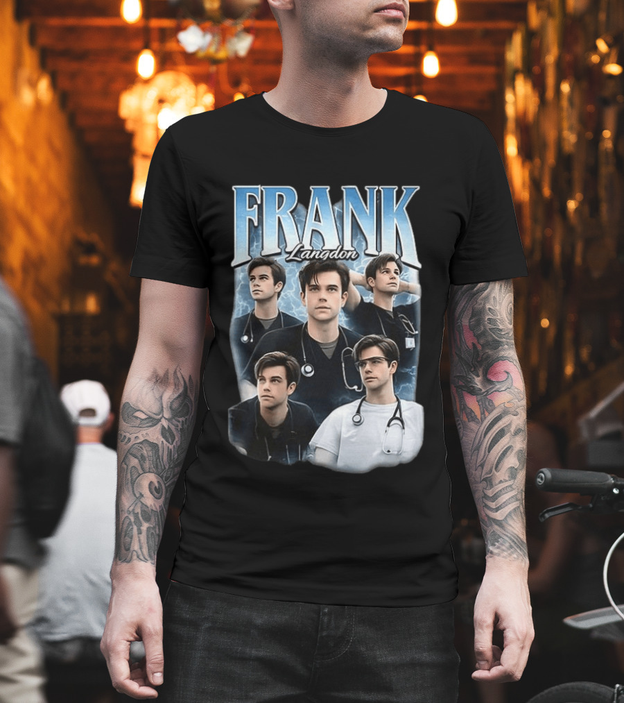 FRANK Langdon Doctor Character Lightning Background Stethoscope T-Shirt