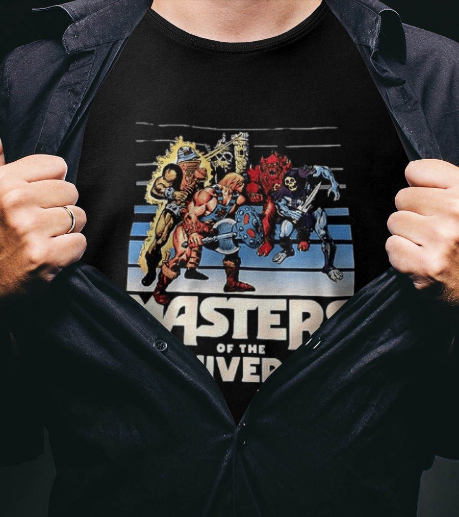 Masters Of The Universe He Man And Skeletor Battle Scene T-Shirt