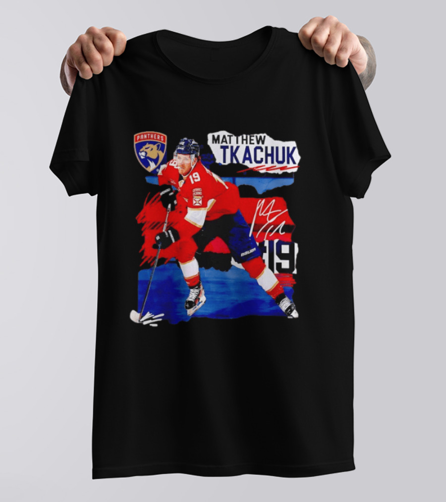 Matthew Tkachuk 19 Florida Panthers NHL Hockey Player Image T-Shirt