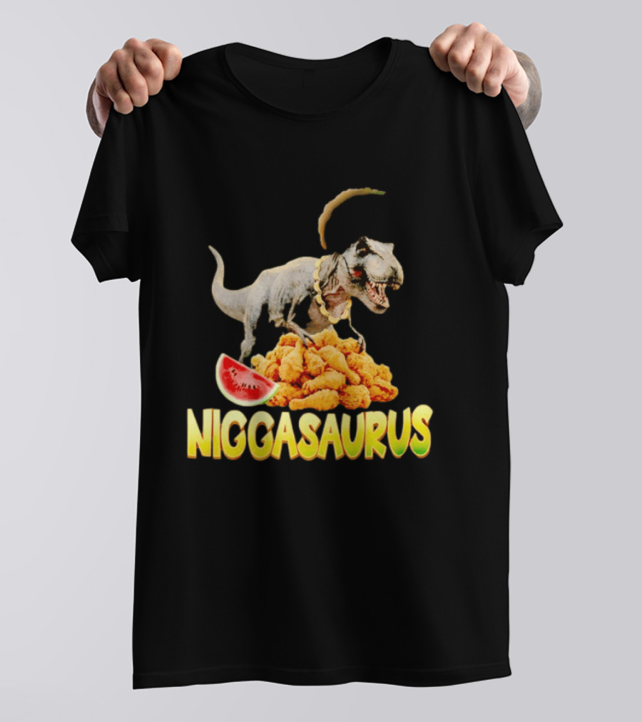 Niggasaurus Dinosaur Fried Chicken T-Shirt