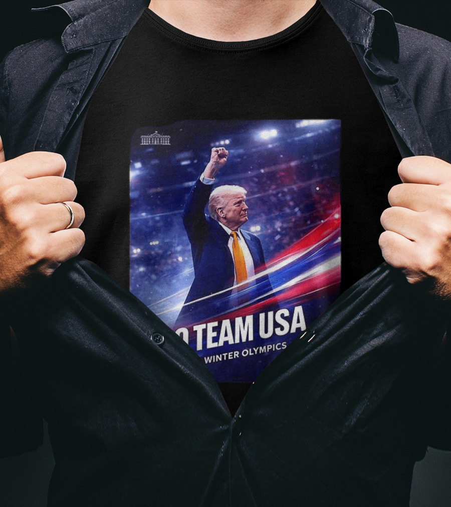 Go Team USA 2026 Winter Olympics Trump Cheer American Pride T-Shirt