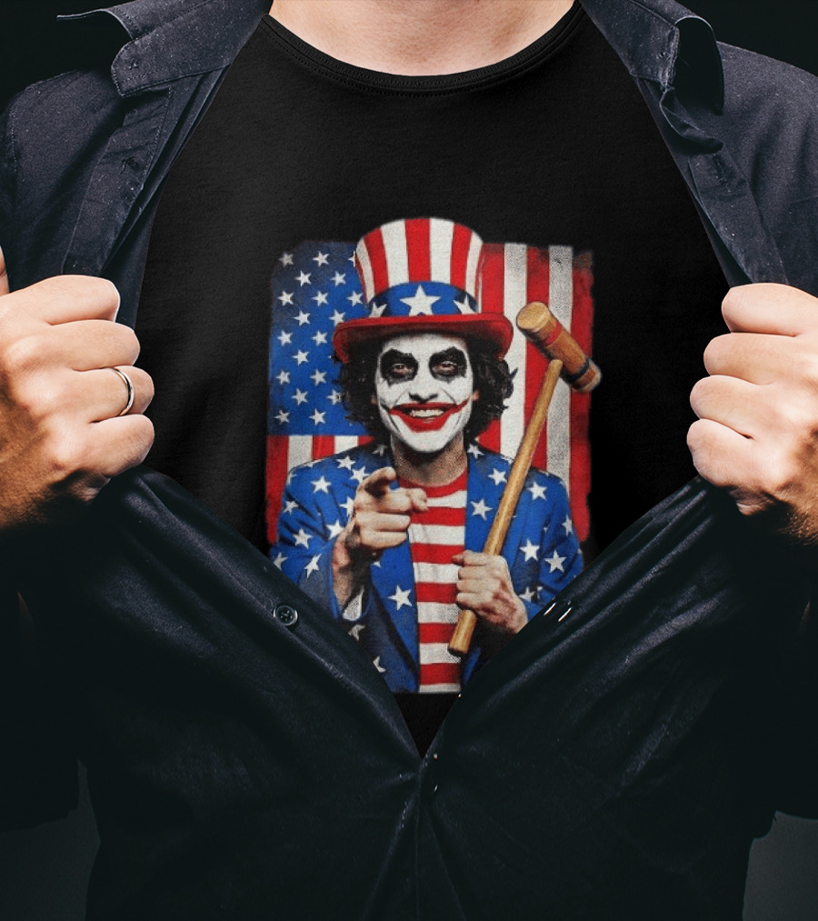 Uncle Jimmy USA Flag Joker Parody Patriotic Costume T-Shirt