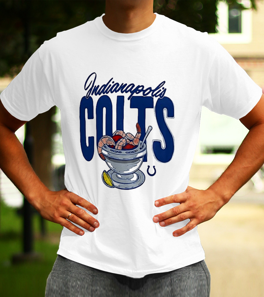 Indianapolis Colts Shrimp Cocktail Bowl Football Team T-Shirt