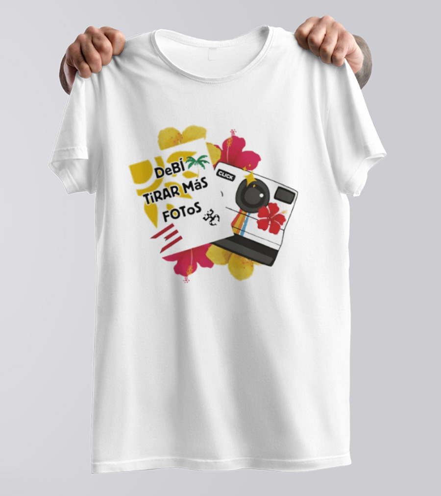 Debi Tirar Mas Fotos Camera Puerto Rico Hibiscus Tropical Blossom T-Shirt