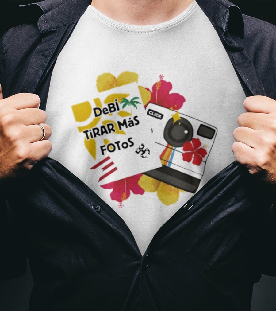 Debi Tirar Mas Fotos Camera Puerto Rico Hibiscus Tropical Blossom T-Shirt