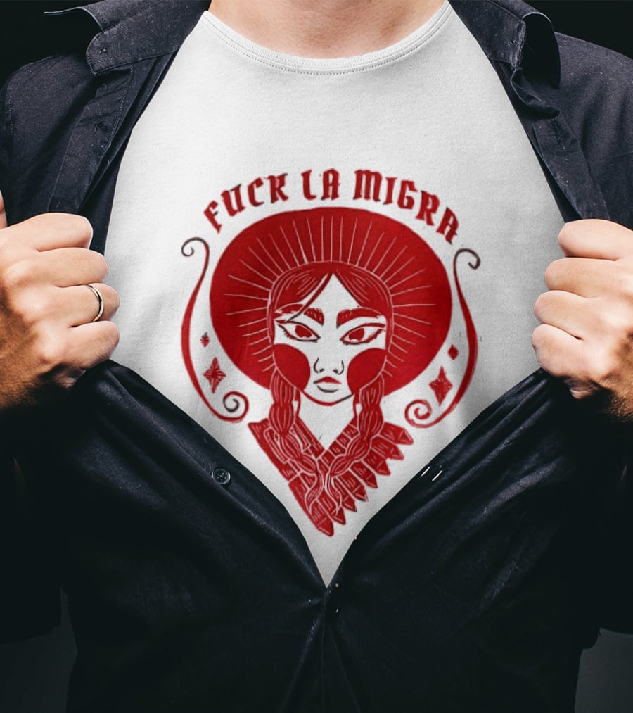 Fuck LA Migra Bold Red Empowerment T-Shirt