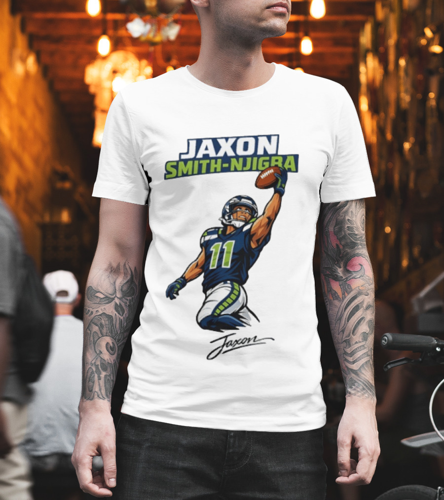 Jaxon Smith Njigba Seattle Football Catch Seahawks Number 11 T-Shirt
