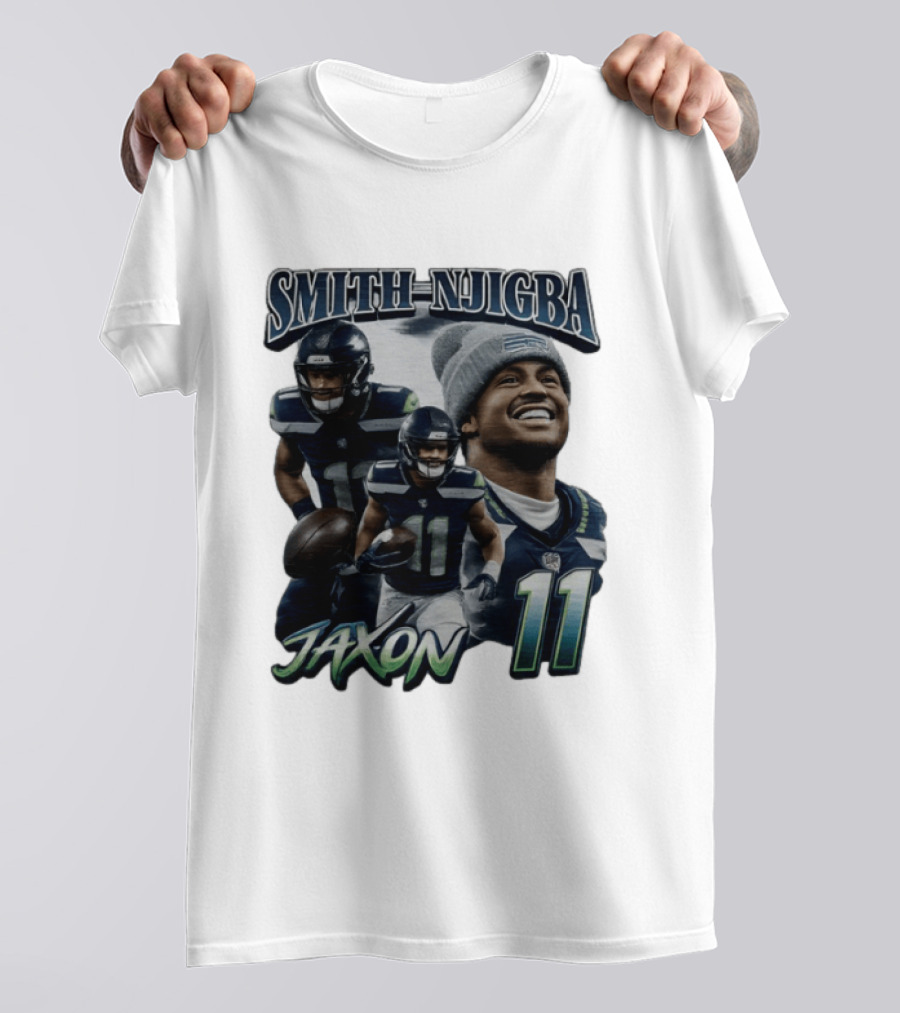 Jaxon Smith Njigba Seattle Seahawks 11 Player 90s T-Shirt