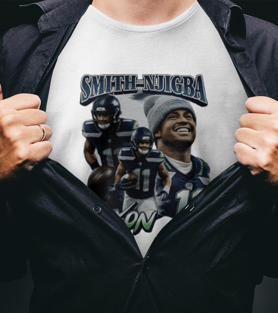 Jaxon Smith Njigba Seattle Seahawks 11 Player 90s T-Shirt