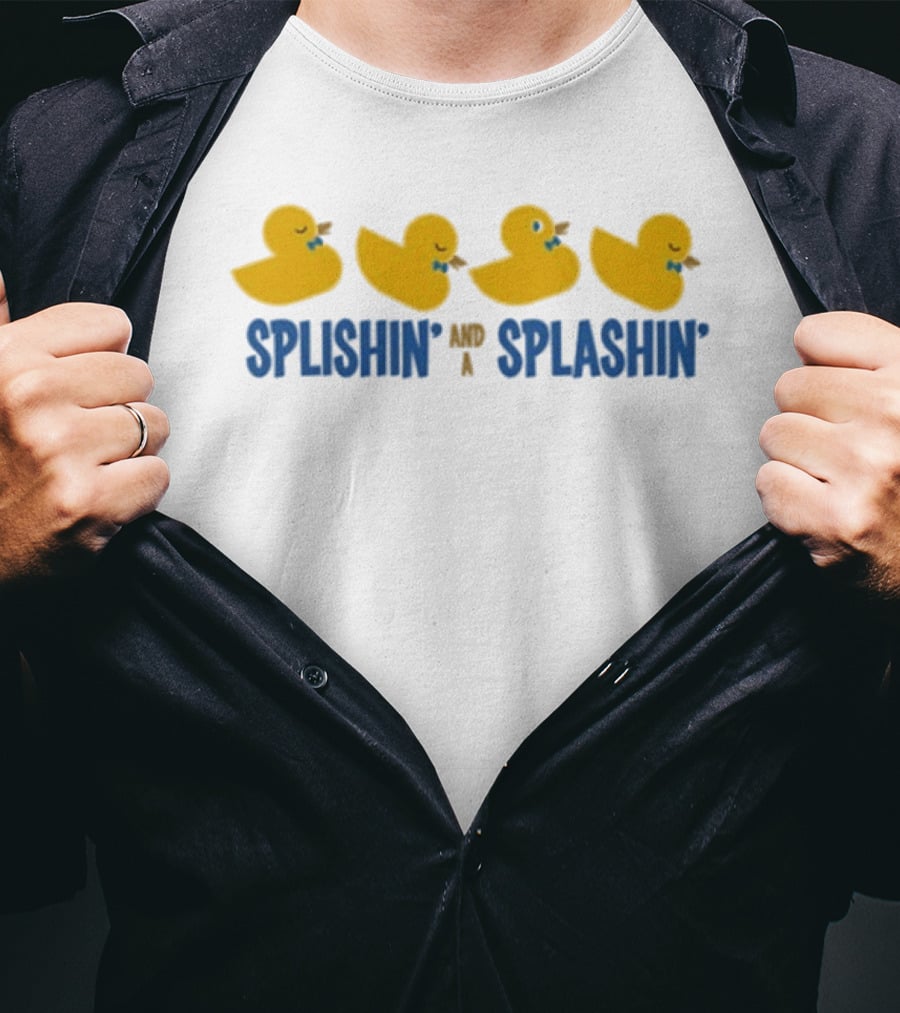 Splishin' Splashin' Just In Time Rubber Duck Fun T-Shirt