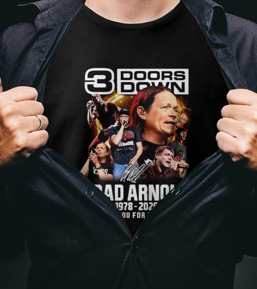 3 Doors Down Brad Arnold 1978 2026 Thank You For Memories T-Shirt
