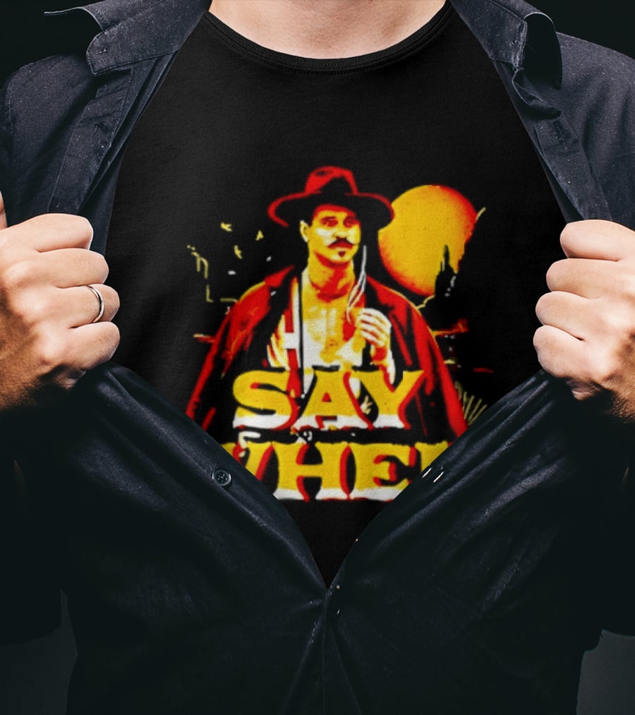 Doc Holliday Tombstone Say When Iconic Movie T-Shirt