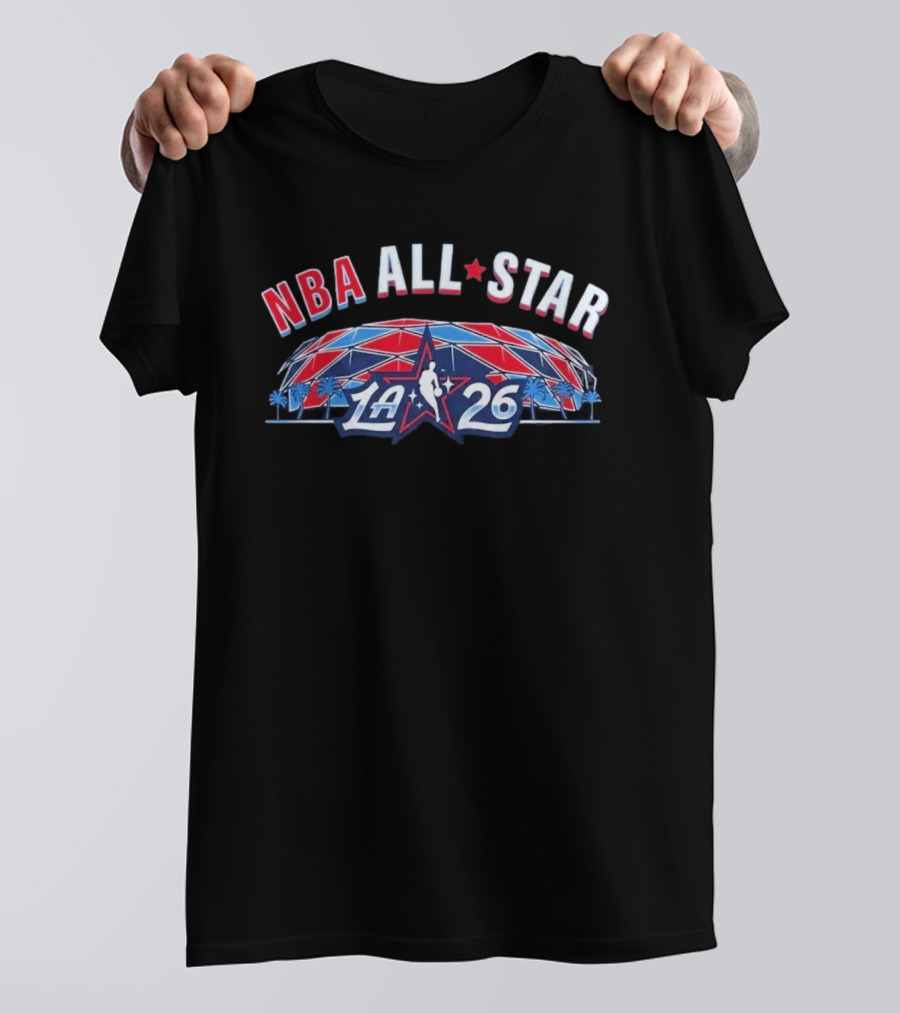 NBA All Star 2026 LA Stadium Logo Palm Trees T-Shirt