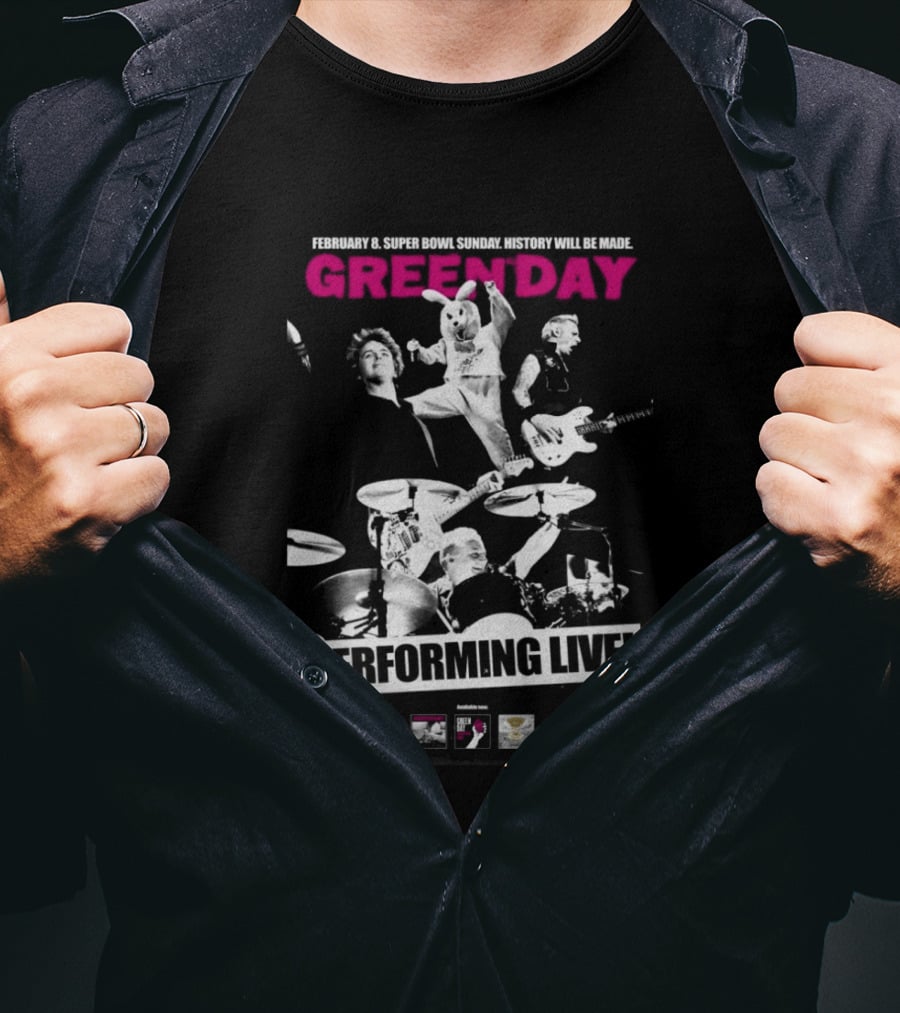 Green Day Performing Live At Levi's Stadium February 8 Super Bowl Sunday 2026 T-Shirt